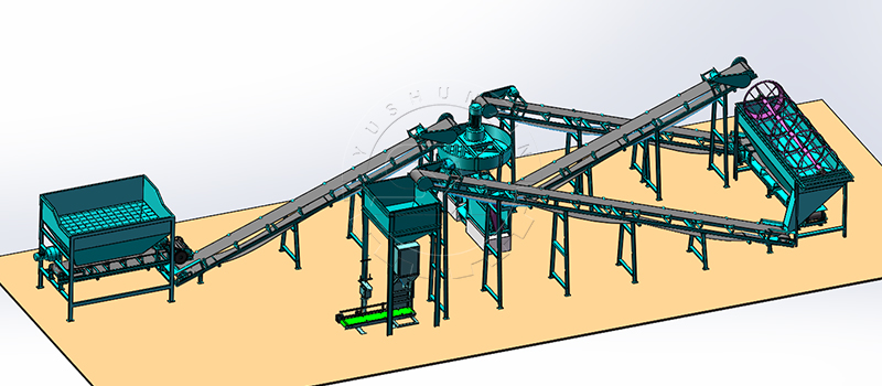 double roller granulation production plant