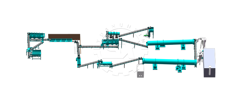 cow dung fertilizer making line