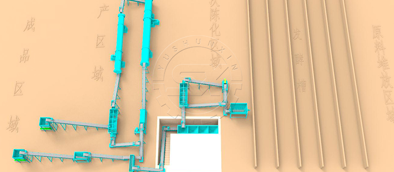 windrow composting fertilizer production line