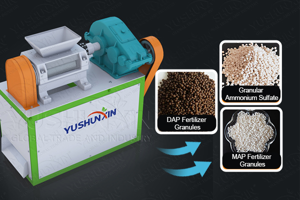 npk fertilizer making from double roller granulator